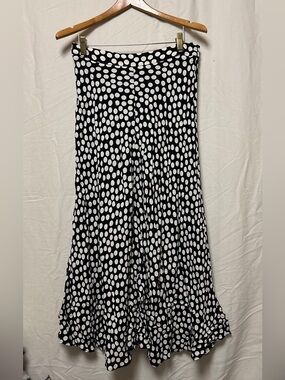 Zara Polka dot flowy maxi skirt